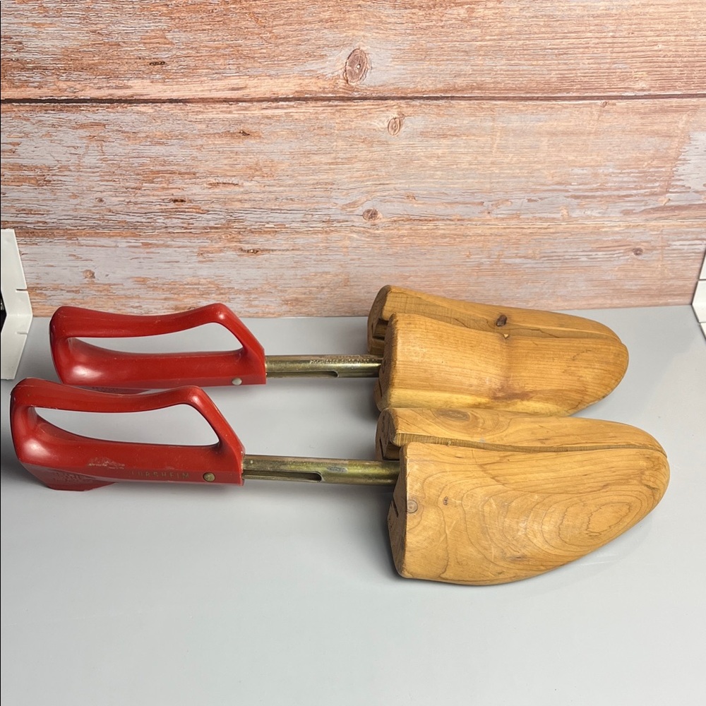 Red and Wood Shoe Stretchers